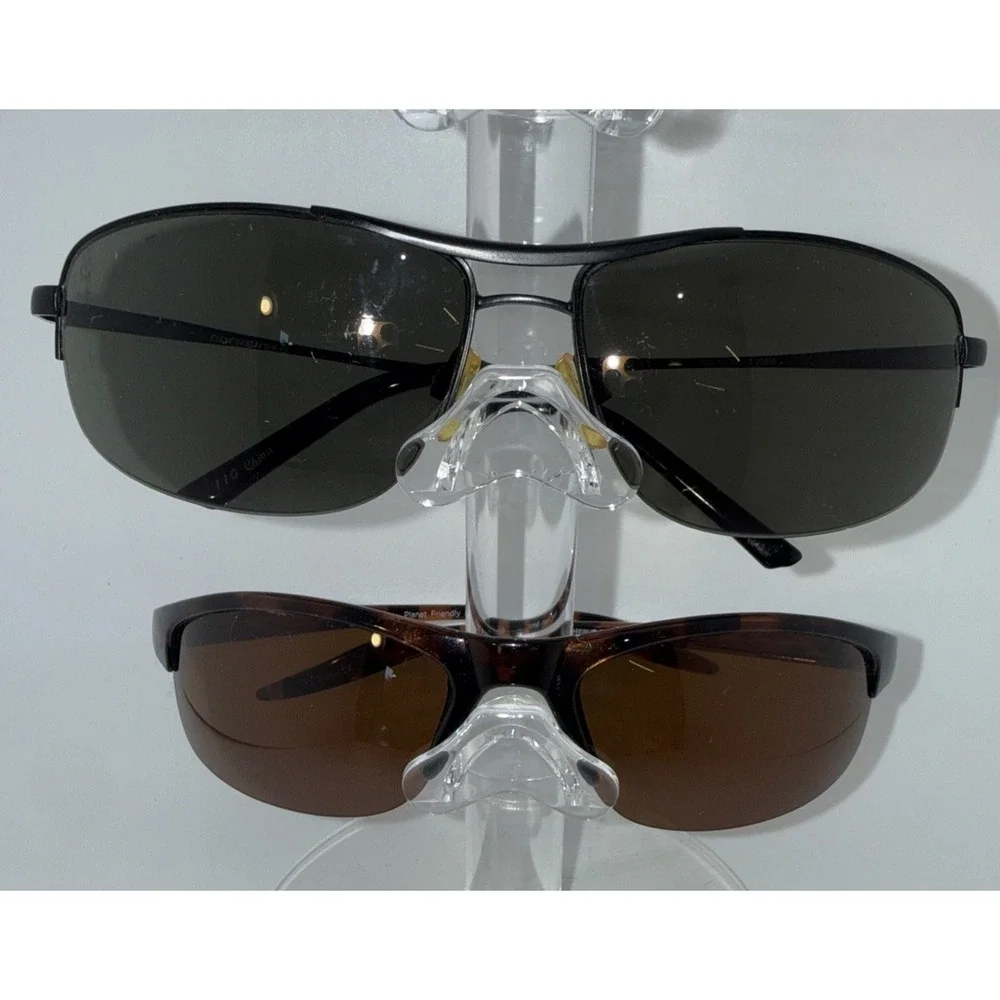 Lot of 2 pairs Authentic DOCKERS & OPTIC NERVE POLARIZED Wrap Sunglasses-Limited